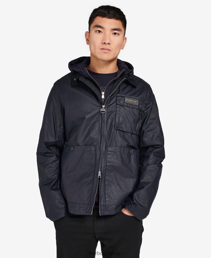 Barbour vīriešiem ziemeļu vaskota jaka P8J88A50 apģērbs nakts debesis