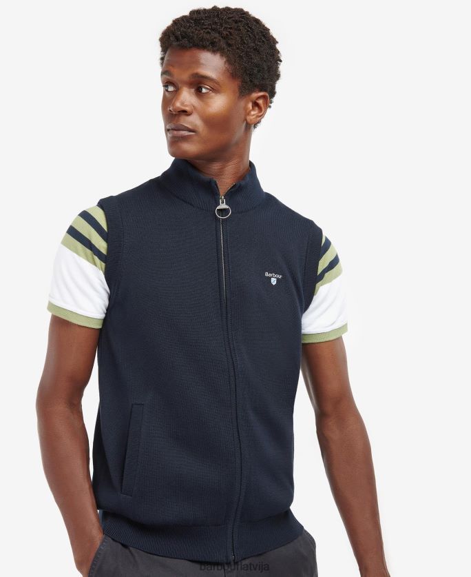 Barbour vīriešiem dawdon trikotāžas žakets P8J88A282 apģērbs klasiskā flote
