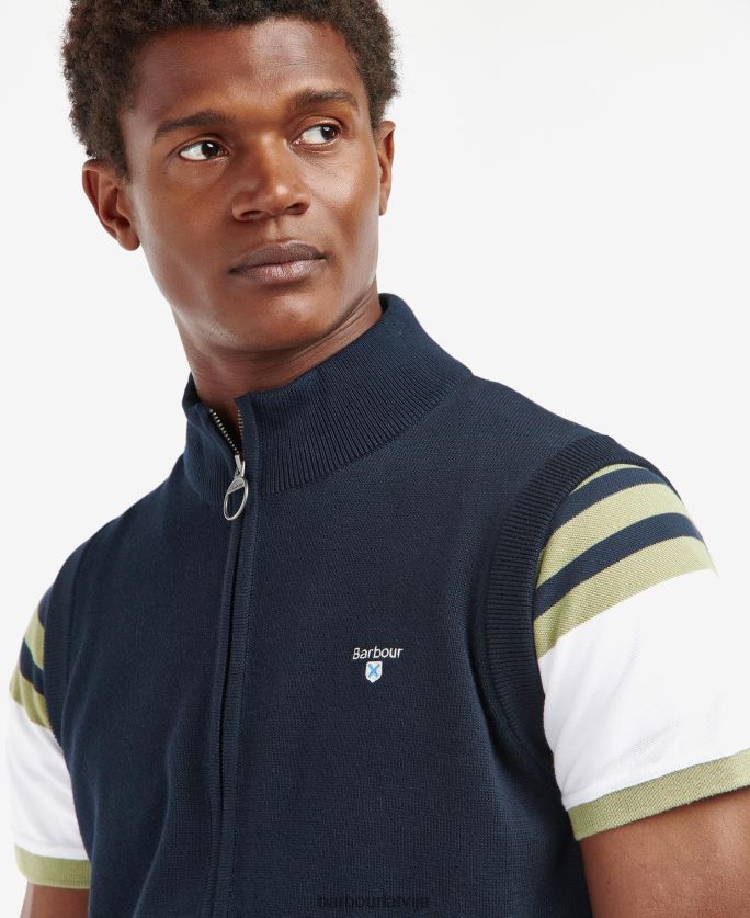 Barbour vīriešiem dawdon trikotāžas žakets P8J88A282 apģērbs klasiskā flote