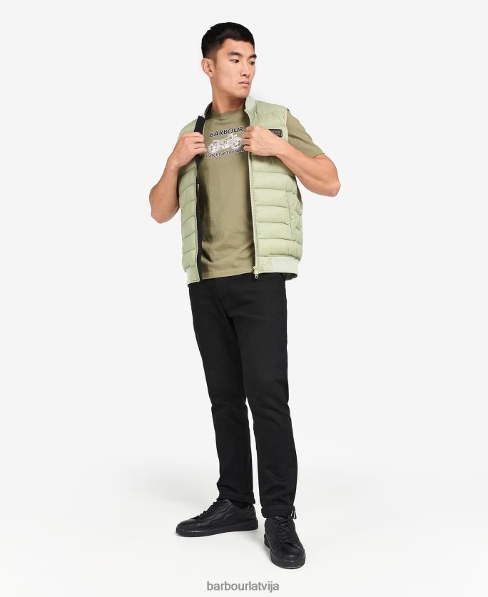 Barbour vīriešiem elgin stepēta žakete P8J88A272 apģērbs olīvu