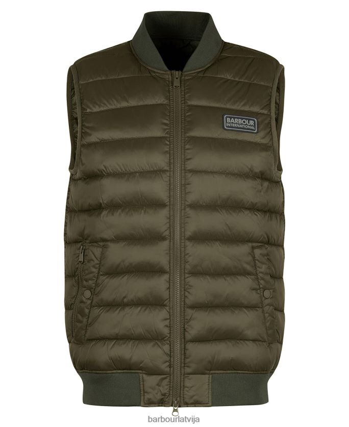 Barbour vīriešiem elgin stepēta žakete P8J88A275 apģērbs olīvu