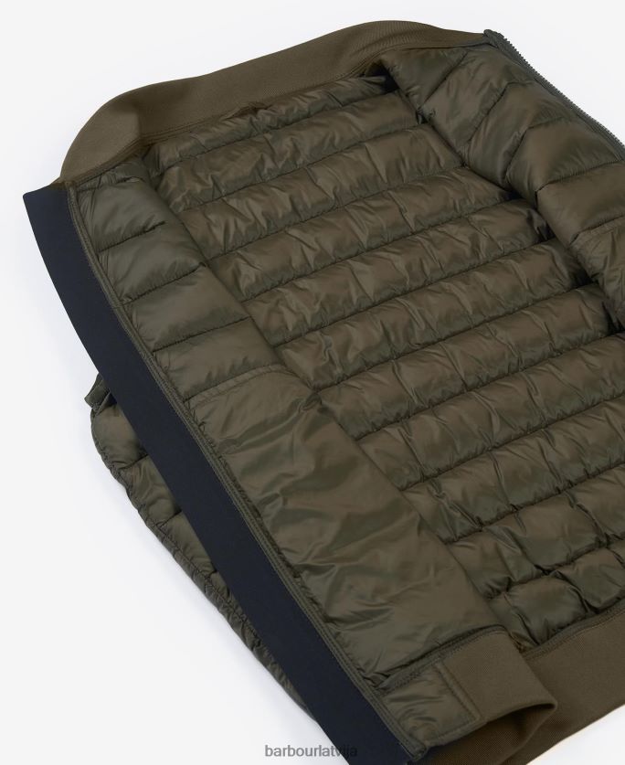 Barbour vīriešiem elgin stepēta žakete P8J88A275 apģērbs olīvu