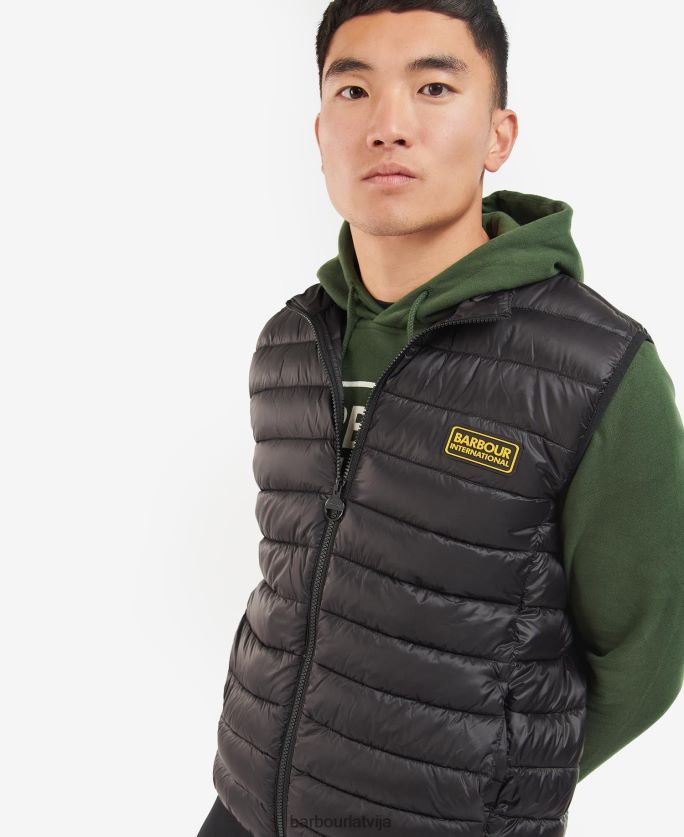 Barbour vīriešiem sacīkšu niedru gilet P8J88A227 apģērbs melns