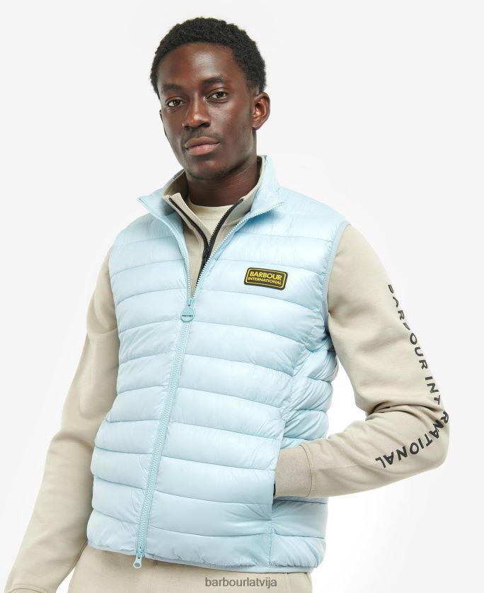 Barbour vīriešiem sacīkšu niedru gilet P8J88A253 apģērbs pulveris zils