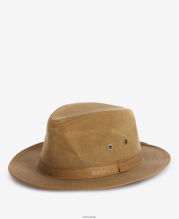 Barbour vīriešiem Dawson vaska safari cepure P8J88A2306 Piederumi olīvu