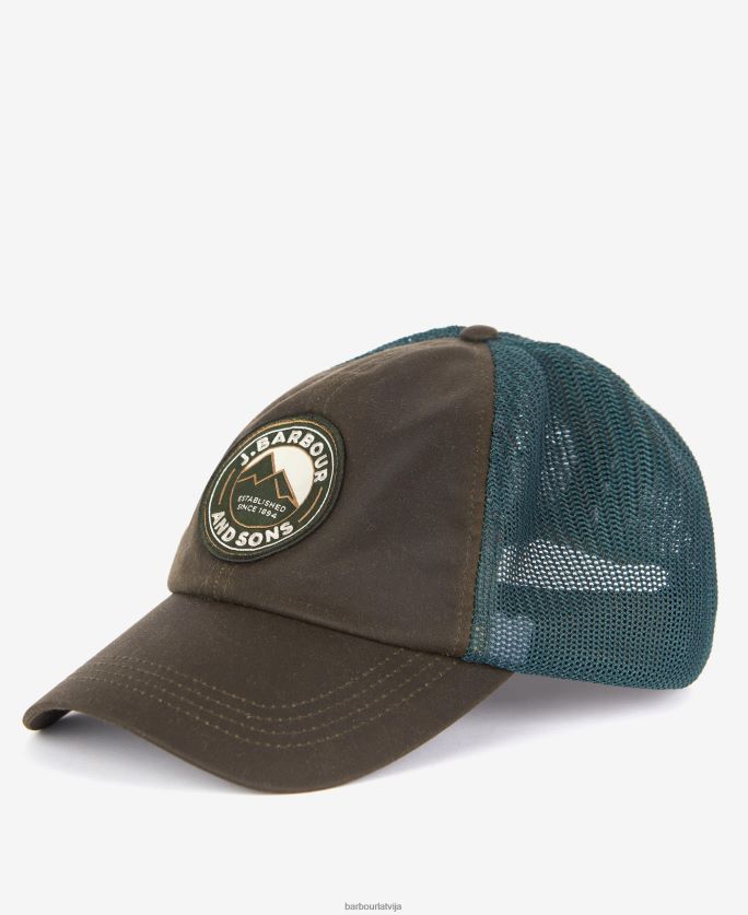Barbour vīriešiem Rydale trucker vāciņš P8J88A2309 Piederumi olīvu