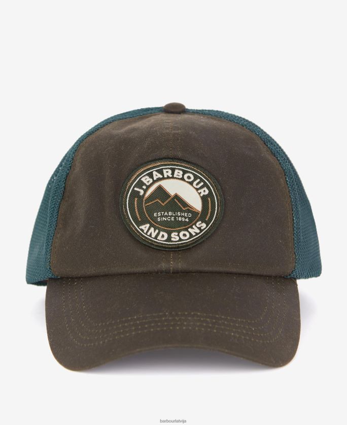 Barbour vīriešiem Rydale trucker vāciņš P8J88A2309 Piederumi olīvu