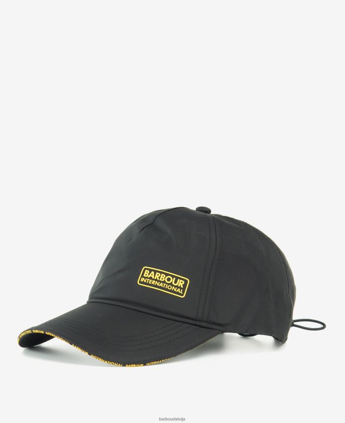 Barbour vīriešiem formulas sporta cepure P8J88A2289 Piederumi klasisks melns