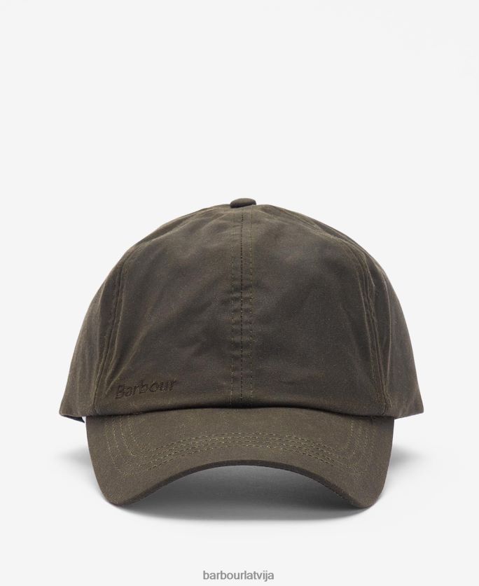 Barbour vīriešiem sporta cepures vasks P8J88A2235 Piederumi flote/cordovan