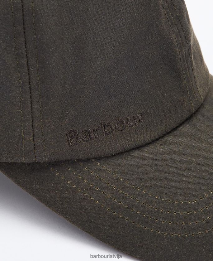 Barbour vīriešiem sporta cepures vasks P8J88A2235 Piederumi flote/cordovan