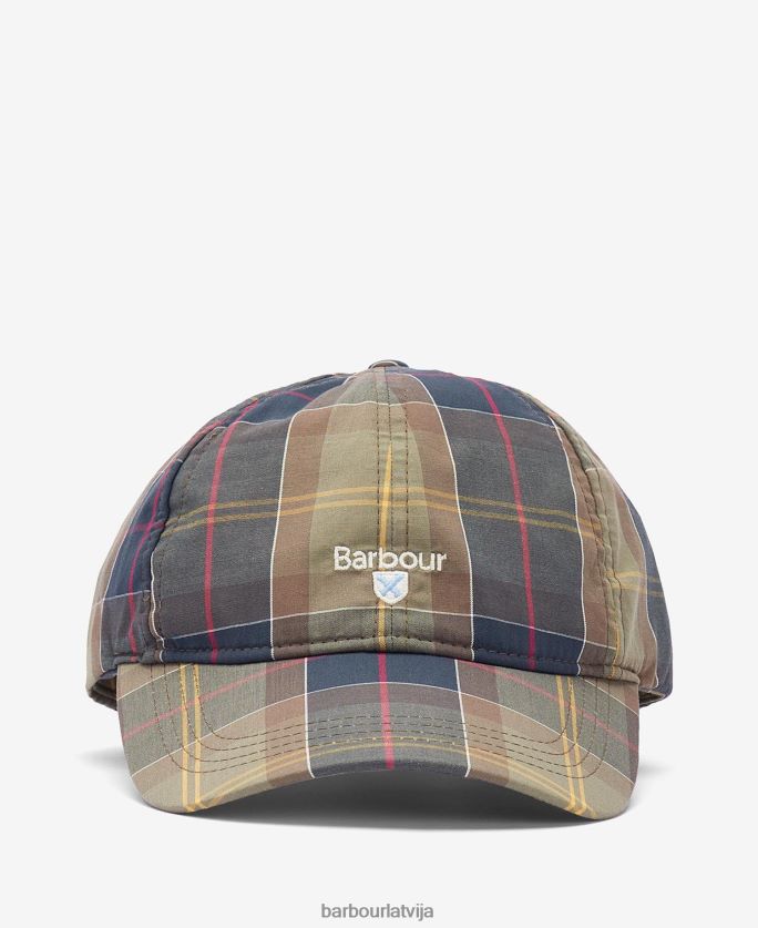 Barbour vīriešiem tartāna sporta cepure P8J88A2255 Piederumi klasiskais tartāns