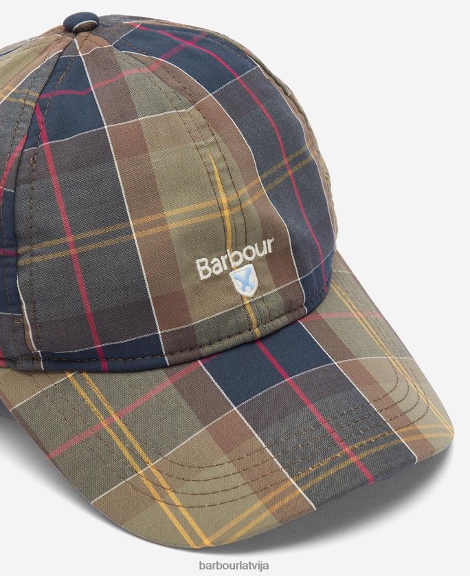 Barbour vīriešiem tartāna sporta cepure P8J88A2255 Piederumi klasiskais tartāns