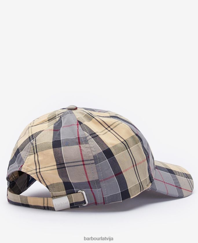 Barbour vīriešiem tartāna sporta cepure P8J88A2266 Piederumi bēšs