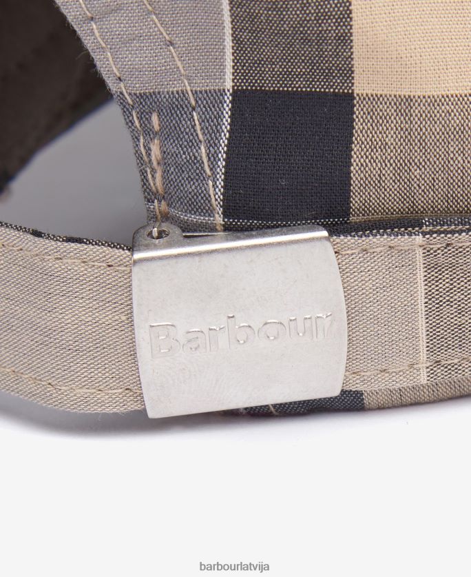 Barbour vīriešiem tartāna sporta cepure P8J88A2266 Piederumi bēšs