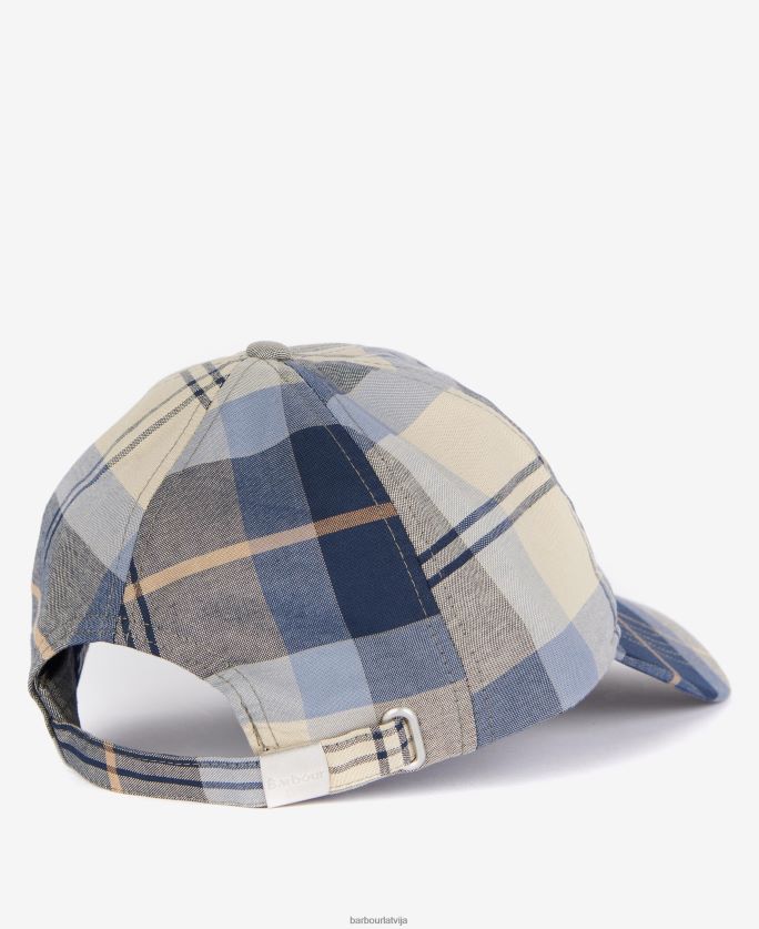 Barbour vīriešiem tartāna sporta cepure P8J88A2299 Piederumi kielder zils