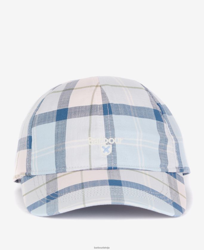 Barbour vīriešiem tartāna sporta cepure P8J88A2303 Piederumi kielder zils