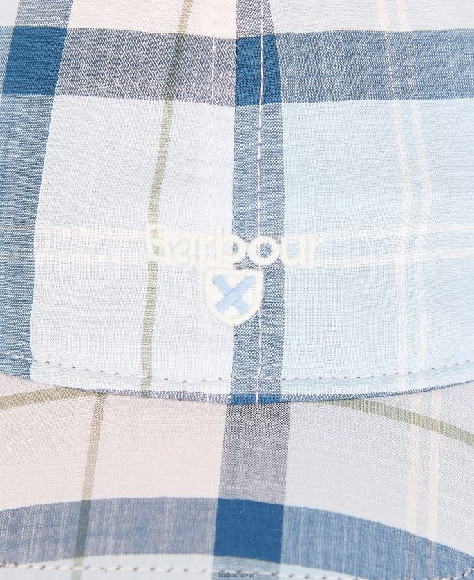 Barbour vīriešiem tartāna sporta cepure P8J88A2303 Piederumi kielder zils