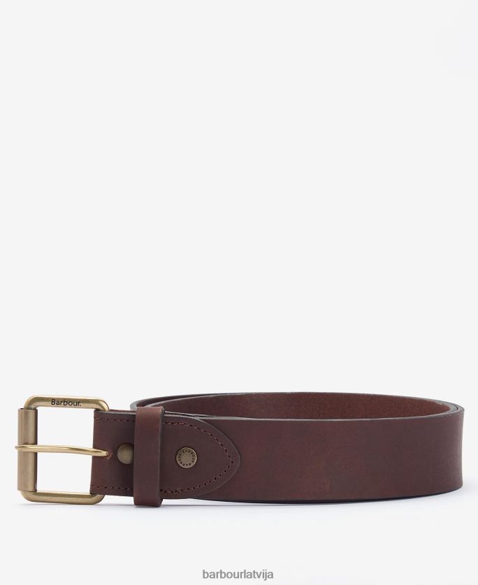 Barbour vīriešiem kontrasta ādas josta P8J88A2226 Piederumi olīvu/brūnu