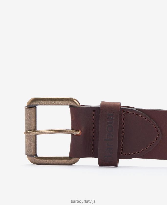 Barbour vīriešiem matēta ādas josta P8J88A2223 Piederumi melns olis