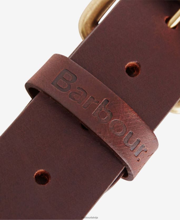 Barbour vīriešiem matēta ādas josta P8J88A2223 Piederumi melns olis
