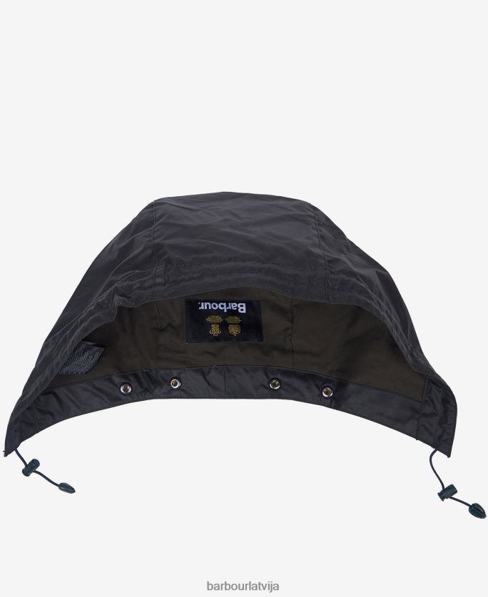Barbour vīriešiem vaksēta kokvilnas vienkārša kapuce P8J88A2329 Piederumi melns