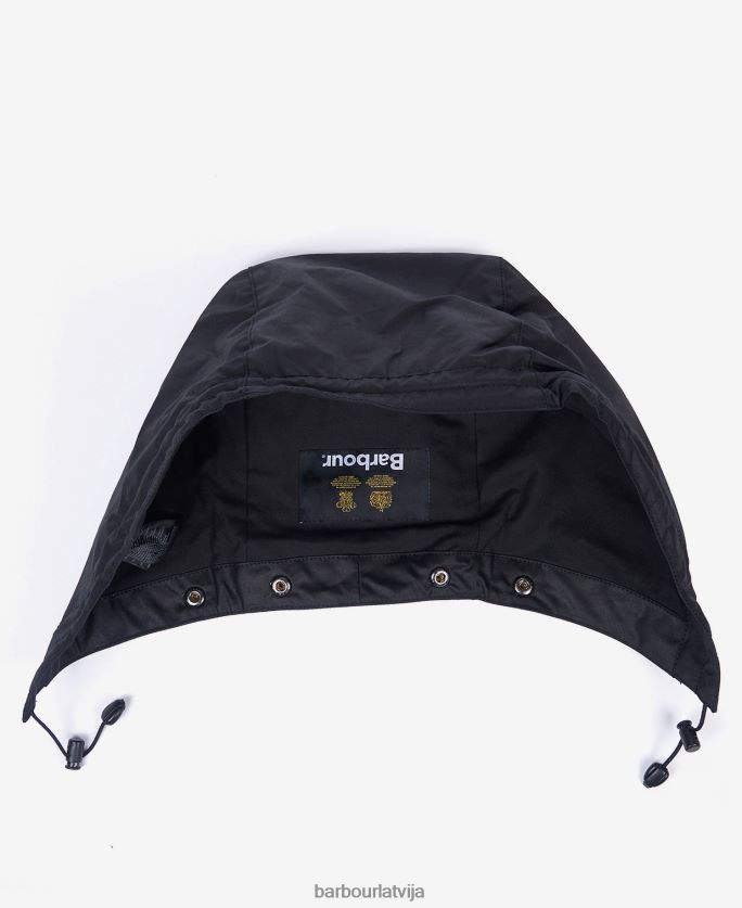 Barbour vīriešiem vaksēta kokvilnas vienkārša kapuce P8J88A2342 Piederumi melns