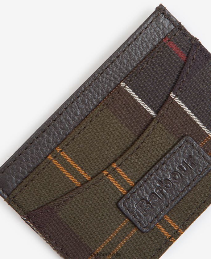 Barbour vīriešiem tartāna karšu turētājs P8J88A2380 Piederumi klasiskais tartāns