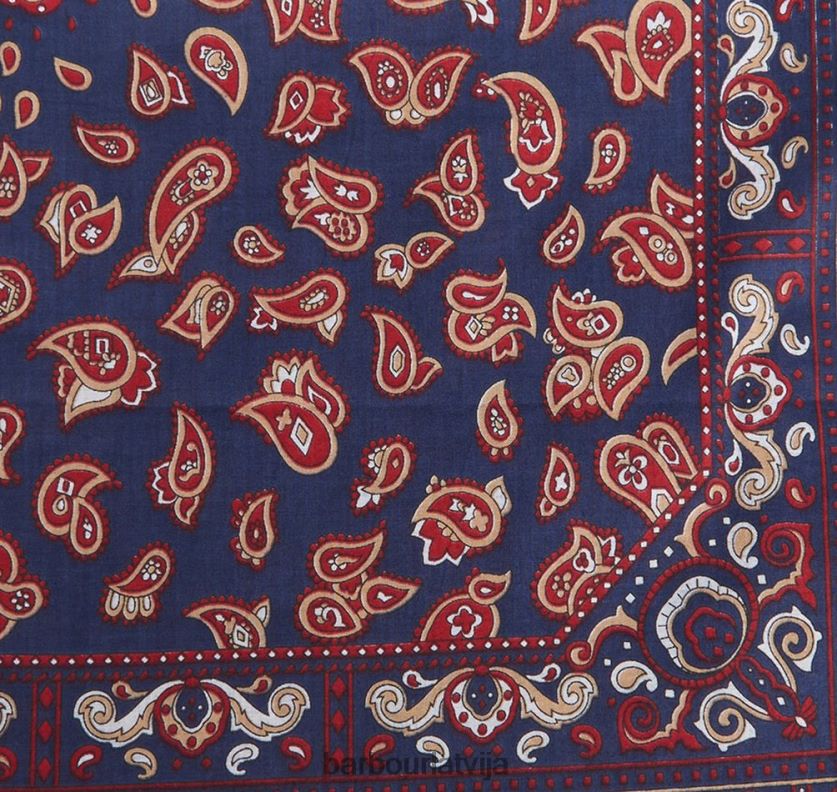 Barbour vīriešiem paisley kabatlakati dāvanu kastītes komplekts P8J88A2352 Piederumi sarkans/zaļš/navy