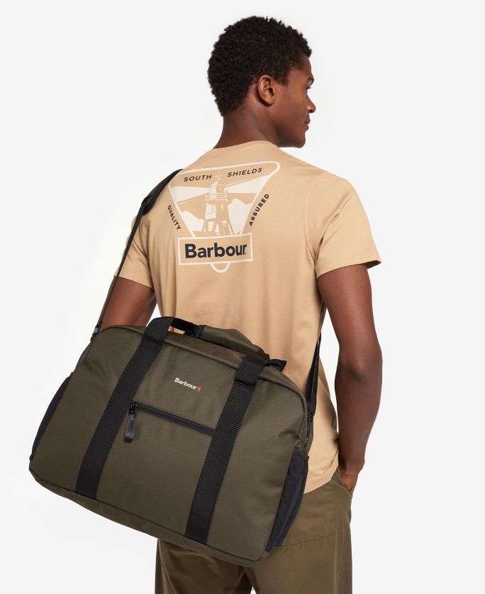 Barbour vīriešiem arwin canvas holdall P8J88A2209 Piederumi olīvu/melnu