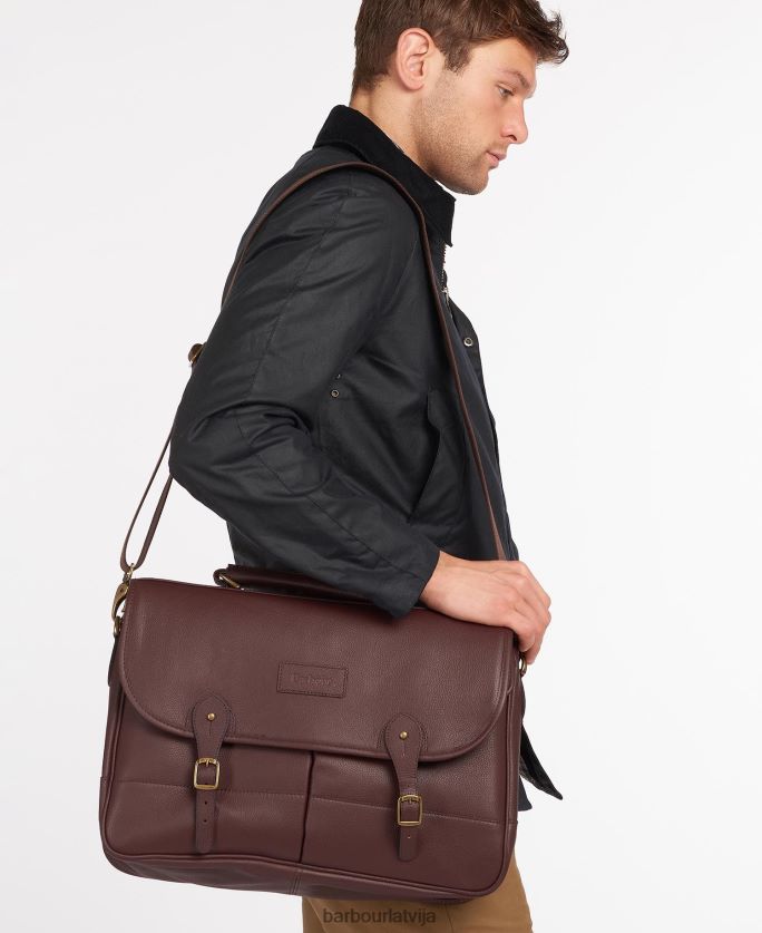 Barbour vīriešiem ādas portfelis P8J88A2187 Piederumi šokolāde