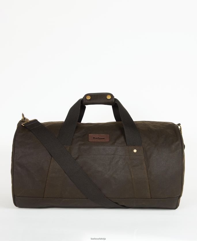 Barbour vīriešiem explorer vaska duffle soma P8J88A2191 Piederumi flote