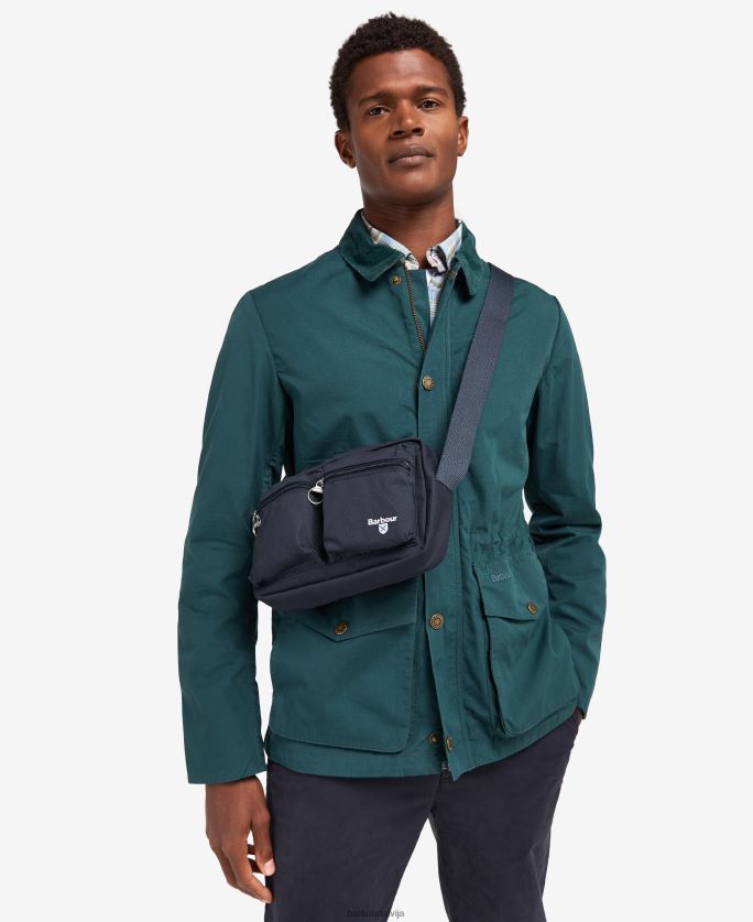 Barbour vīriešiem kaskādes crossbody soma P8J88A2201 Piederumi klasiskā flote