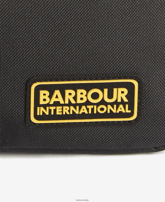 Barbour vīriešiem sacīkšu soma crossbody P8J88A2213 Piederumi klasisks melns