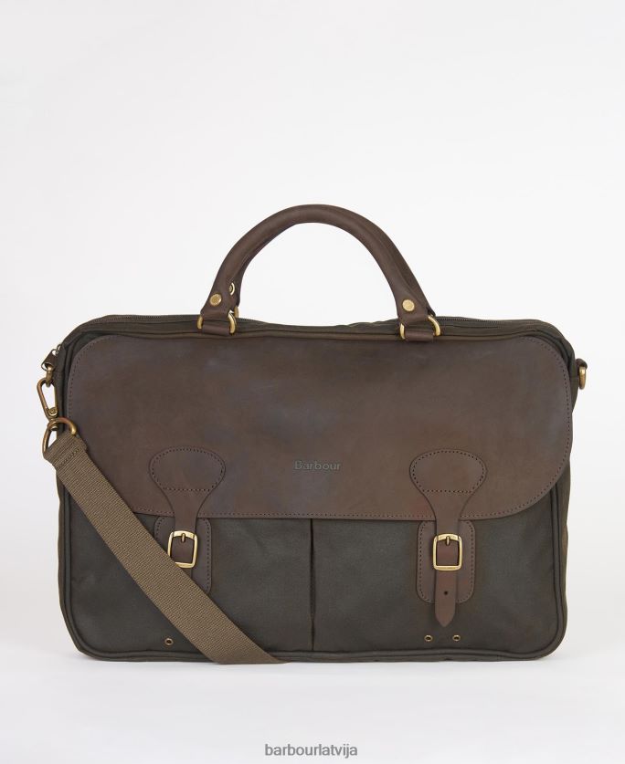 Barbour vīriešiem vaska ādas portfelis P8J88A2176 Piederumi flote