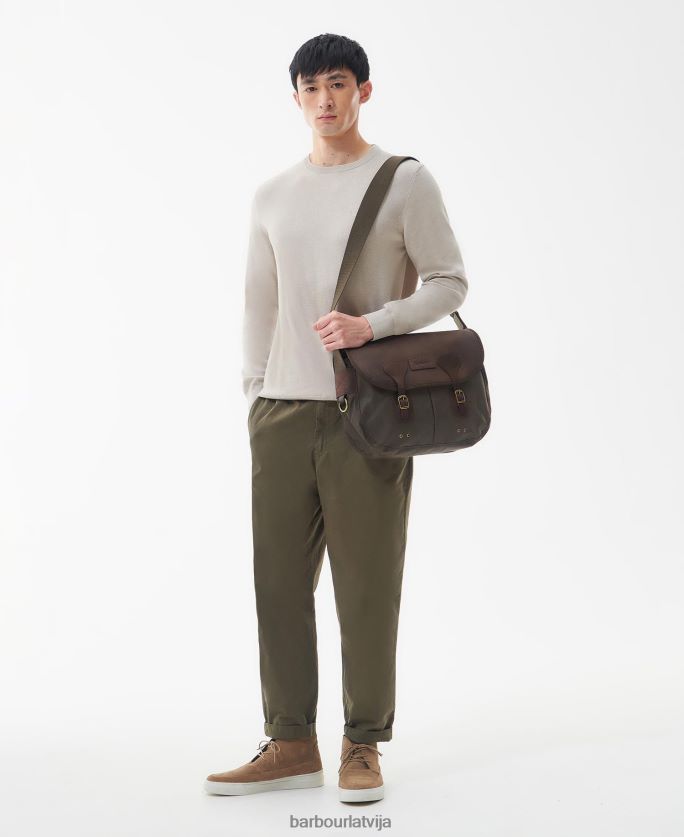 Barbour vīriešiem vaska ādas tarras soma P8J88A2185 Piederumi flote