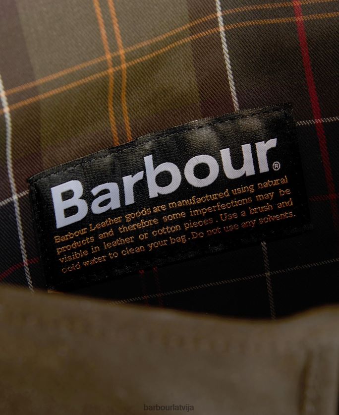 Barbour vīriešiem vaska ādas tarras soma P8J88A2185 Piederumi flote